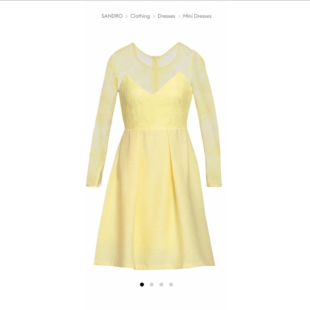 Sandro
Flared pleated lace and plissée-woven mini dress. Size: FR 34. - Picture 1 of 9
